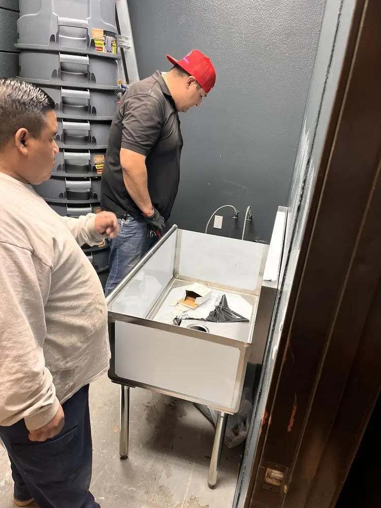 Commercial plumbing and sink installation in Croxton